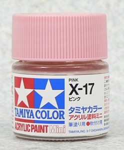TAMIYA 壓克力系水性漆 10ml 亮光粉紅色 X-
